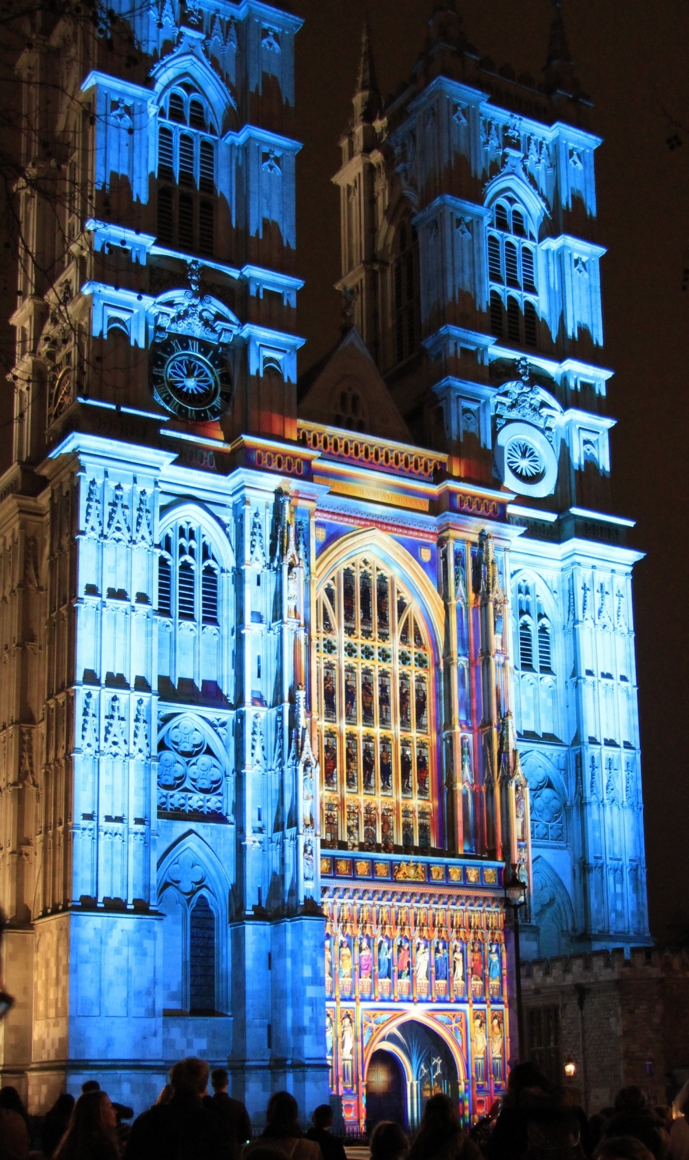 Westminster Abbey in lights